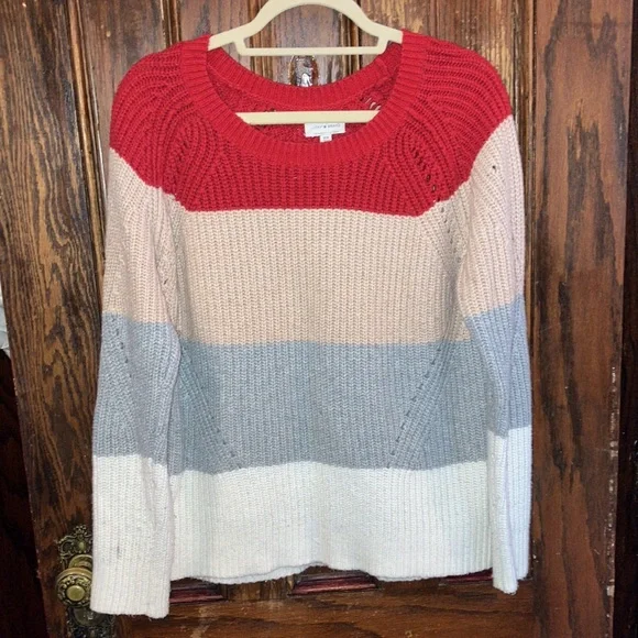 Lucky Brand Crewneck Pointelle Sweater - Picture 9 of 11